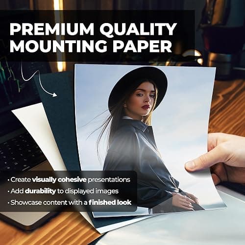 Dunwell Art Portfolio 8.5x11 Folder (Black), Mounting Paper, Portfolio Binder for Artwork, 8.5 x 11 Art Folder, 24 Pockets Display 48 Pages, Acid-Free Poly Presentation Book thumbnail 6