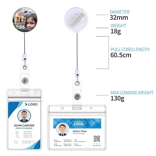 Badge Reels Retractable ID Clip Holder - DSP Dayshift Nightshift Paramedics Firemen Nurse Nursing Name Tag Card Badge Doctor Medical Work Office Alligator Clip ZJK287 thumbnail 3