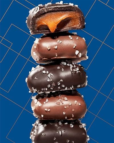 Sanders Dark Chocolate Sea Salt Caramels (32 oz Tub) – Handcrafted Small Batch Slow Cooked Caramel, Sea Salt Dark Chocolate with Rich Indulgent Flavor, Sweet & Salty - Sea Salt Caramel - 32 Ounce (Pack of 1) thumbnail 4