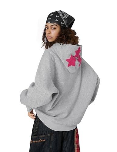 Aelfric Eden Dog Graphic Hoodie Oversized Cute Star Sweatshirt Unisex Y2k Casual Hooded Pullover thumbnail 5