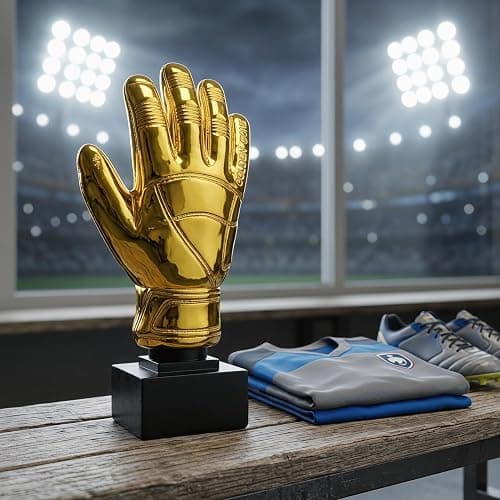 IMIKEYA Award Trophies Goalkeeper Trophy, 10.4 Inch Trophy Gloves Shape Soccer Match Award Cups Fun Prize for Office Kindergarten Celebrations Sports Game Classroom Party Favors for Recognition Gift thumbnail 7