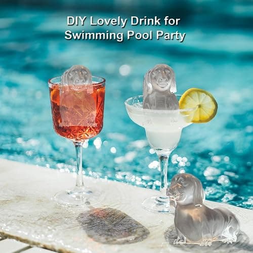 Yamteck 3D Dachshund Dog Ice Cube Silicone Molds, Fun Animal Shape Large Dachshund Dog Ice Cube Tray for Whiskey, Cocktail, Drink; Cute Novelty Gifts for Dachshund Dog Lover, Women Kids. 2 Pack thumbnail 4