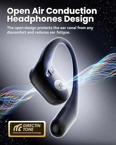 Open Ear Earbuds Bluetooth Headphones Wireless - 80Hrs Playtime Wireless Earbuds with IPX7 Waterproof Touch Control Earphones Sport with 18.2mm Drivers Stereo Sound Bluetooth 6.0 for Running Fitness thumbnail 6