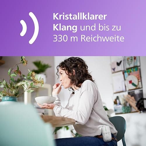 Philips AVENT DECT-Audio-Babyphone, Gegensprechfunktion, störungsfrei, 330 Meter Reichweite, 24 Stunden Akkulaufzeit, Smart ECO-Modus, Nachtlicht, SCD503/26 thumbnail 4