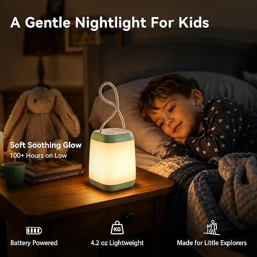 HOKOILN 2-Pack LED Camping Lights Battery Powered Portable Tent Lantern | 3 modes, portable night light, battery powered, tent, hiking, emergency, backpacking, indoor, outdoor Reading thumbnail 7
