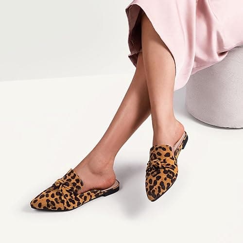 MUSSHOE Mules for Women Flats Comfortable Pointed Toe Slip on Women Mules Flats… thumbnail 6