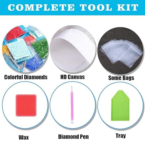 Diamond Art Kits for Adults, Giraffes and Flowers 5D Diamond Painting Kits Dots for Adults,5D DIY Paint by Diamonds,Full Drill Round Diamond Dot Gem Art Painting for Home Art Decor, 11.81X15.74 inch thumbnail 7