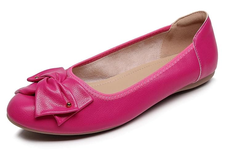 VenusCelia Women's Bows Dance Flats Shoes - Image 1