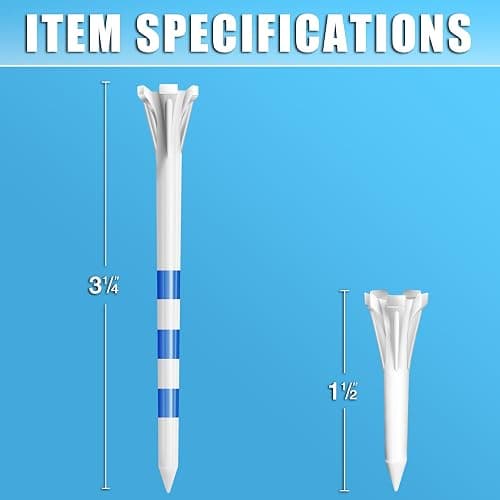 CHAMPKEY Advanced 5-Prong Plastic Golf Tees 120 or 100 Pack - 50% Ball Contact Surface Optimization with Longer Distance Performance Golf Tees Plastic thumbnail 6