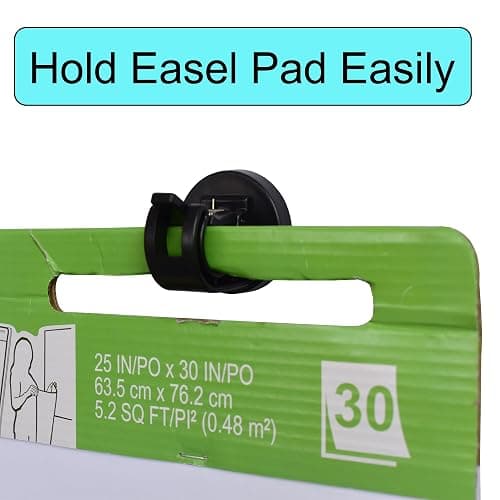 YYST Magnetic Easel Pad Sheet Flip Chart Paper Holder Hanger Organizer Magnetic Easel Mounting System (Black X 2) thumbnail 5