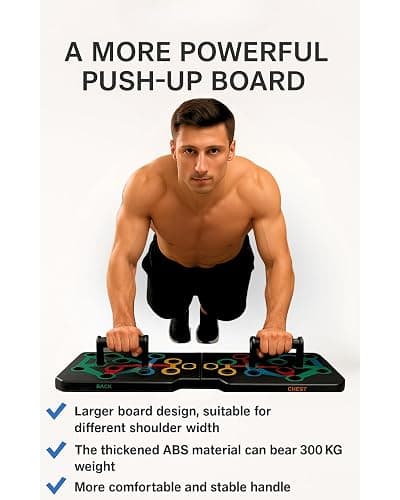 HAVENITY Push Up Board Fitness, Foldable 20 in 1 Push Up Bar at Home Gym, Multi-Functional Pushup Stands for Chest Muscle Exercise, Pushup Stands for Strength Training Portable Exercise Equipment for Men & Women thumbnail 6