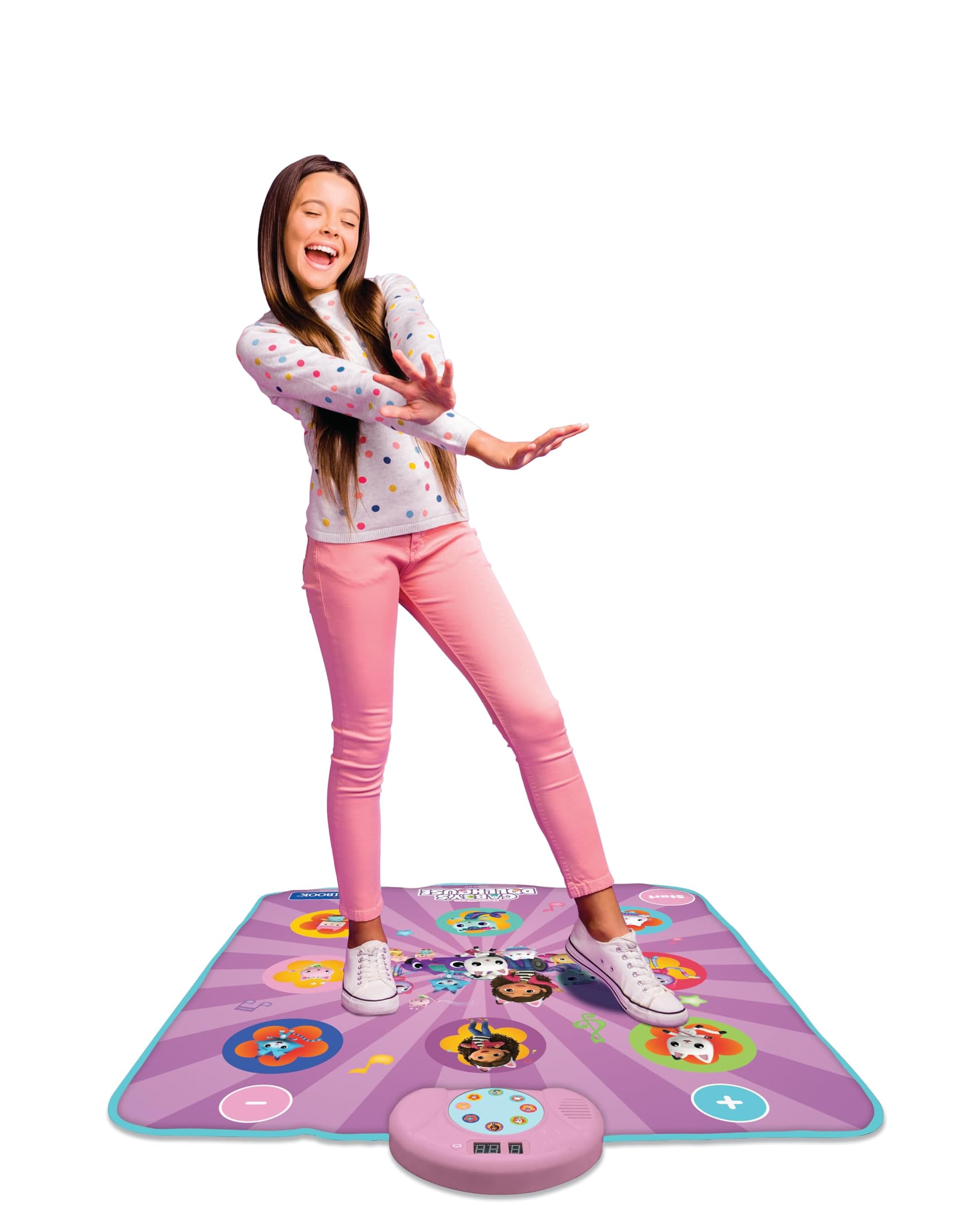 Lexibook, Gabby's Dollhouse, Electronic Dance Floor Mat, Illuminated Keys, Built-in Speaker, Purple, DM10GDH thumbnail 7