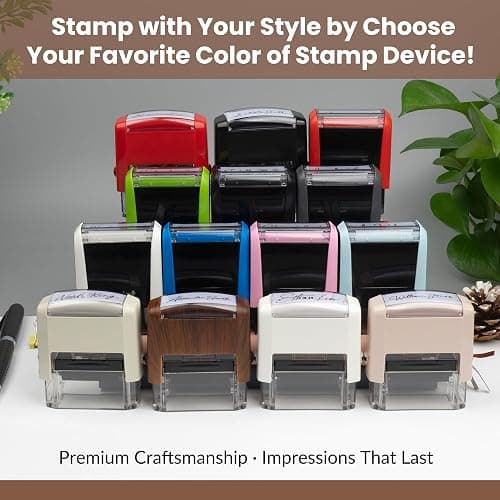 Personalized Signature Stamp for Signing Name – Custom Self Inking Signature Stamp – Custom Rubber Stamp for Documents, Checks, Forms, Office & Personal Use thumbnail 6