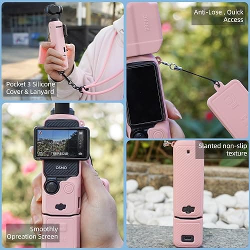 Flymile Pocket 3 Silicone Cover & Lanyard, Protective Case Crossbody Strap for DJI OSMO Pocket 3 Accessories thumbnail 6