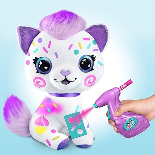 Canal Toys Personalize Airbrush Plush Large Kitty! Decorate, wash, Repeat! Customize Your own Spray Art Plush with Markers, Battery Powered Airbrush and 100+ Stencils. Ages 6+ thumbnail 9