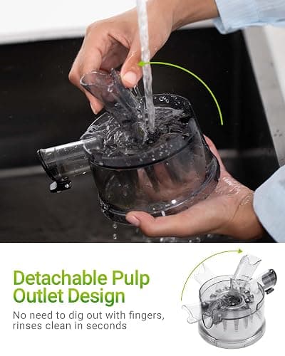 Cold Press Juicer Machines – 6.5'' Large Feed Chute for Whole Fruits & Vegetables, High Juice Yield, Easy To Clean thumbnail 7