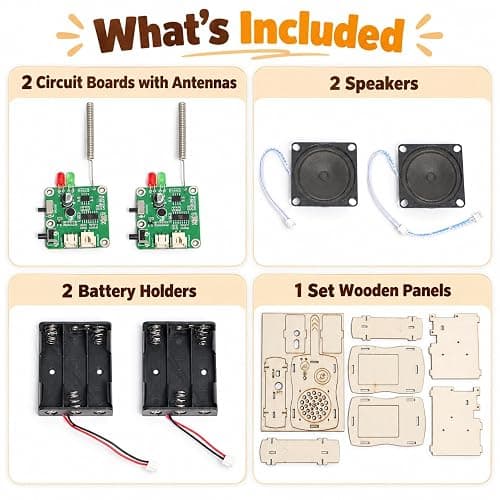STEM Projects Science Toys for Ages 6-8-13 Walkie Talkies Kids Birthday Gifts for 7 9 10 11 12 14+ Years Old Boys Girls Teens Engineering DIY Electronic Kits Cool Gadgets Stuff Robotics 3D Puzzles thumbnail 4