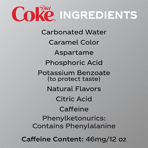 Diet Coke Soda Soft Drink Cans, 12 fl oz, 12 Pack | No sugar, no calories, 46 mg caffeine per can thumbnail 10