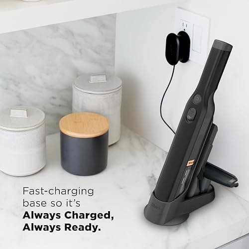 Shark WANDVAC Cordless Hand Vac, Lightweight, Versatile and Portable at 1.4 lbs., Powerful Suction for Pet Hair, Charging Dock, One-Touch Empty for Car & Home, Duster Crevice Tool, Black, WV201BK thumbnail 2