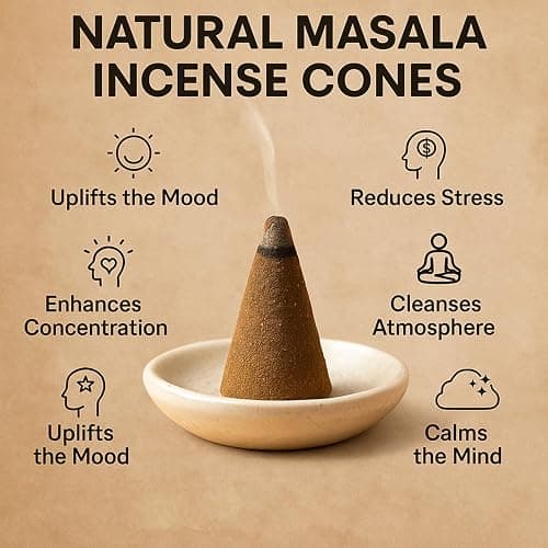 Satya Sai Baba White Sage Original Earth Marked Natural Masala Incense 144 Dhoop Cones in Pack of 12 Boxes | Best for Prayer, Meditation and Relaxation thumbnail 5