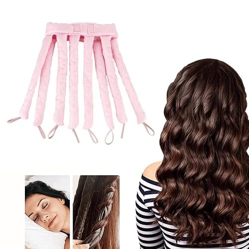 Heatless Curls Headband Adjustable Heatless Hair Curler, Removable Claw Design No Heat Curling Rod Headband Lazy Hair Curler for Long Hair, DIY Hair Rollers Styling Tool for Women Girls Curls Wave - Image 1