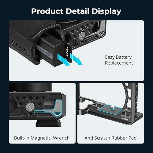 SmallRig Cage with Silicone Handgrip & Cold Shoe for Sony a6100, a6300, a6400-3164 thumbnail 6