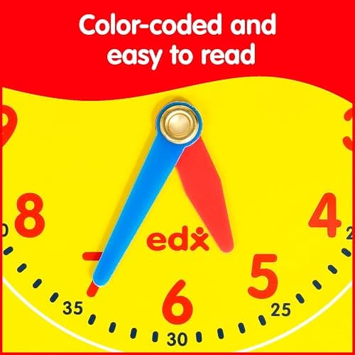 edxeducation Write-On Wipe-Off Clock Dials, Set of 5 | Analog Clock With Movable Hands, Learn to Tell Time, Teaching Resource for Classrooms thumbnail 4