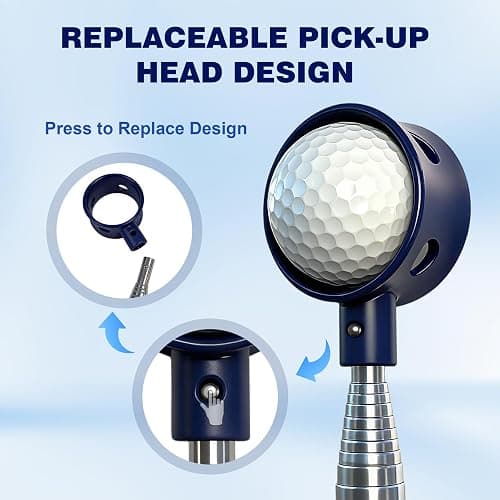 Josongslax Golf Ball Retriever Telescopic for Water, GolfBall Grabber Tool, Golf Accessories Gifts for Men, Women & Golfers, Golf Balls Picker with Stainless Steel Shaft&Non-Slip Rubber Grip thumbnail 7