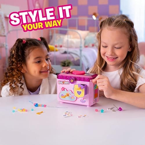 Funlockets Secret Jewellery Box with Voice Recorder - Kids Accessories & Activity Set with Lock & Keys - Unlock 25+ Surprises from Charm Bracelets to Cool Stickers & Record Messages - Children Ages 5+ thumbnail 6