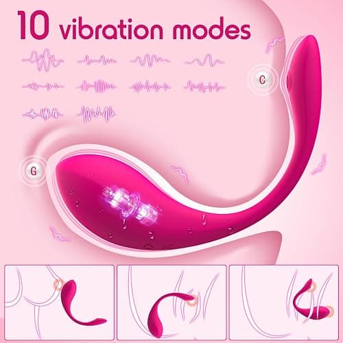 APP & Remote Control Wearable Vibrator, Women Sex Toys with 9 Vibration Modes, Female Sex Toys for Women Vibrater Soft and Quiet, Long Distance Mini Vibrator Bullet Anal G Spot Adult Couples Sex Toy thumbnail 2