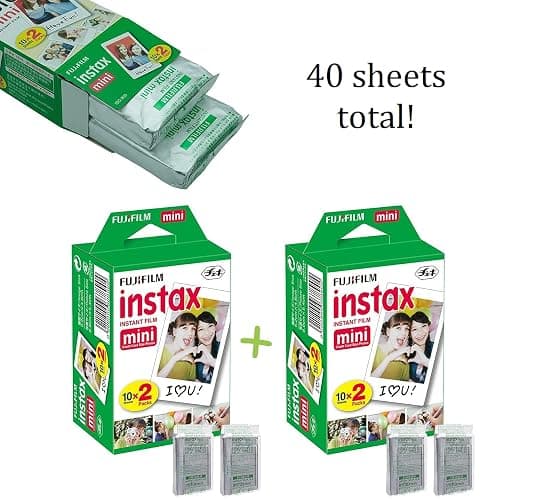 Fujifilm Instax Mini 41 Instant Camera Vintage Black. + Fujifilm Value Pack (40 Sheets) + Shutter Accessories Bundle, Includes Vintage Style Compatible Carrying Case, Black Photo Album 64 Pockets thumbnail 2