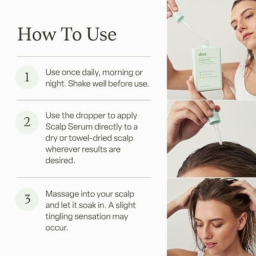 Divi Scalp Serum for Thinning Hair Clinically Tested, Non-Greasy Formula with Amino Acids, Caffeine & Rosemary Oil Promotes Healthy Scalp & Fuller-Looking Hair, Reduces Oil & Product Buildup thumbnail 7