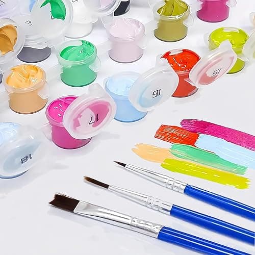 Mosaflare Paint by Numbers for Adults Beginner, Bookshelf Adult Paint by Number Kits on Canvas, DIY Acrylic Oil Easy Painting by Numbers for Home Wall Decor 16X20 inch (Without Frame) thumbnail 6