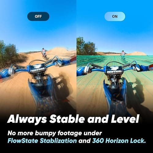 Insta360 X3 128 GB Vlog Kit - 360 Action Camera with 5.7K 360 Active HDR Video, 4K Single-Lens Camera, Waterproof, FlowState Stabilization, 2.29" Touchscreen, AI Editing, for Motorcycle, Wintersports thumbnail 7
