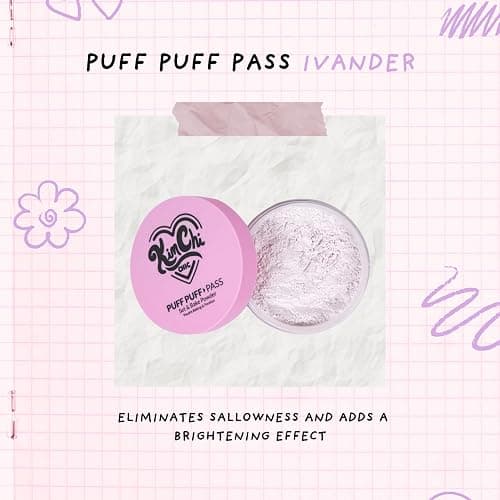 Kimchi Chic Beauty Puff Puff Pass Set and Bake Setting Powder for Makeup, Extra Fluffy Loose Face Powder Poof, Soft Natural Face Makeup for Uneven Skin Tone, 01 Ivander thumbnail 4