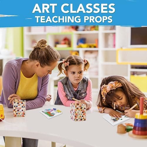 ESRICH Mini Canvases for Painting,4x4In Canvas in Bulk 24Pack, 2/5In Profile Small Square Canvas, Blank Canvases are Great for School Projects and Kids Birthday Parties, Home Decor Project. thumbnail 2
