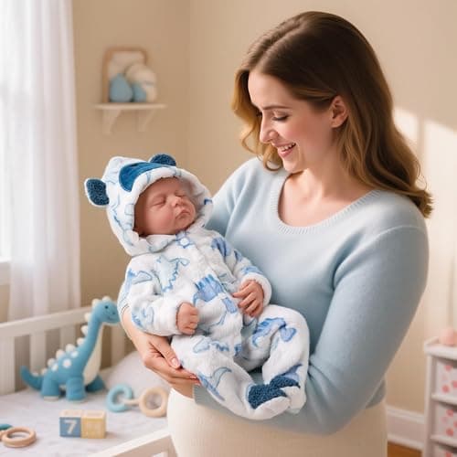 BABESIDE Reborn Baby Dolls Boy, 20 Inch Lifelike Newborn Real Life Poseable Realistic Doll for Boy Soft Vinyl and Cloth Body Baby Dolls with Clothes and Toy Gift for Kids Age 3+ thumbnail 8