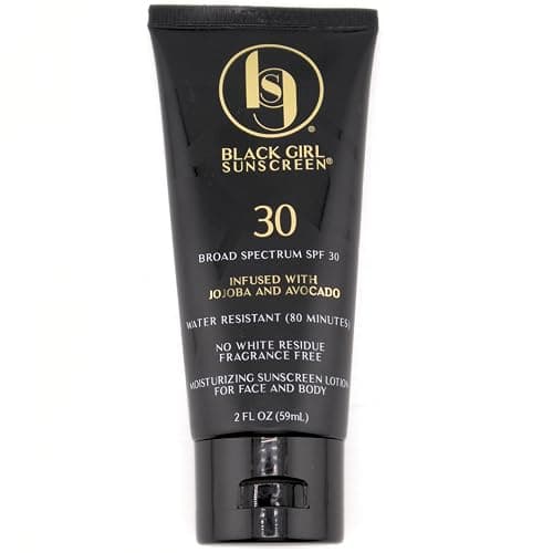 BLACK GIRL SUNSCREEN - Face & Body Moisturizing Sunscreen Lotion SPF 30, No White-Residue for Melanin Rich Skin (2 Fl. Oz.) - SPF-30-2oz - Image 1