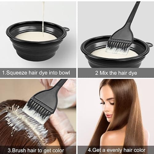 Yexixsr 5Pcs Hair Bleach Kit, Hair Dye Brush, Hair Color Bowl, Clip | Professional Salon Hair Coloring Products for Hair Highlighting and Hair Bleaching at Home thumbnail 5