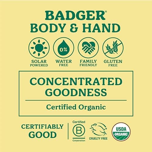 Badger Balm Unscented, 100% Organic Olive Oil & Beeswax, Fragrance Free Hand Cream, Long Lasting Sensitive Skin Moisturizer, 2 oz Tin thumbnail 4