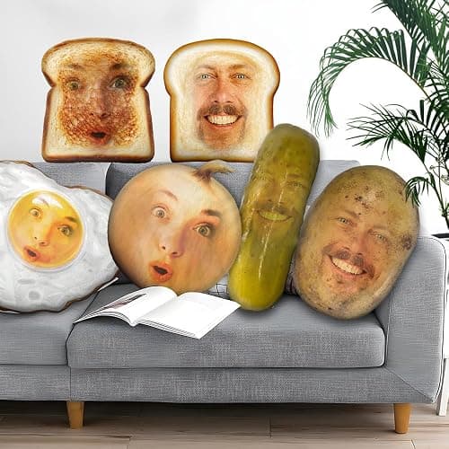 HANZSPROUT Custom Face Pickle Shaped Ugly Plush Pillow - Hiarious Food Pillows, Personalized Decorative Throw Pillow for Room Decor Sofa Chair thumbnail 6