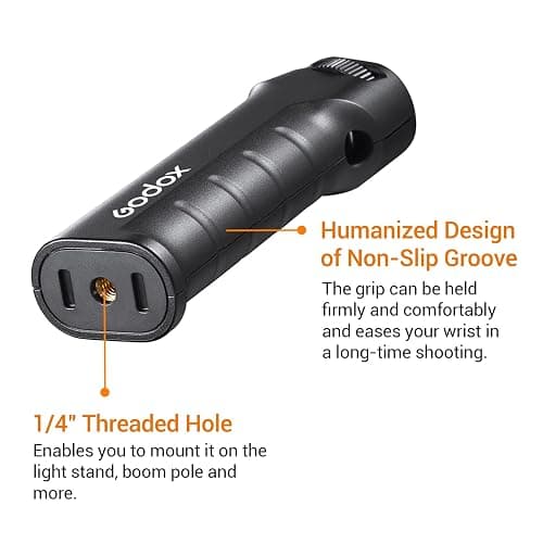 Godox FG-100 Flash Grip, Portable Bracket Handle with 1/4" Screw Speedlite Holder, Compatible for Godox AD300 Pro/AD200 Pro/AD200 Pro II/AD200/AD100Pro and Other Outdoor Flash/LED Light thumbnail 4