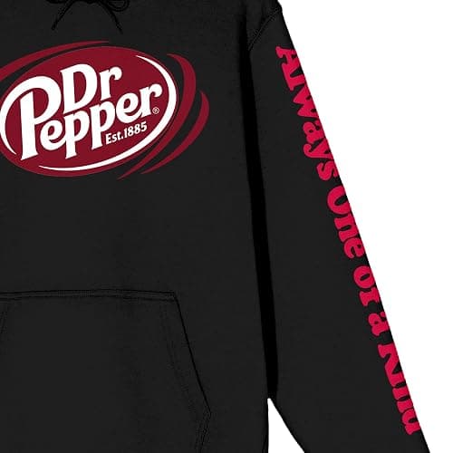 Bioworld Dr Pepper Always One Of A Kind Long Sleeve Women's Black Hooded Sweatshirt thumbnail 3