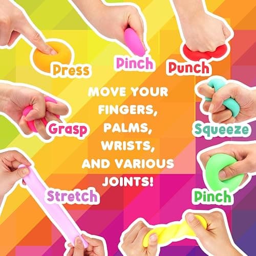 Squishy Stress Balls Fidget Toys: 18 Pack Mini Stress Balls for Kids Adults - ADHD Tools Sensory Fidget Toys - Quiet Desk Fidgets for Anxiety Office Classroom Prize - Travel Toys Road Trip Essential thumbnail 3