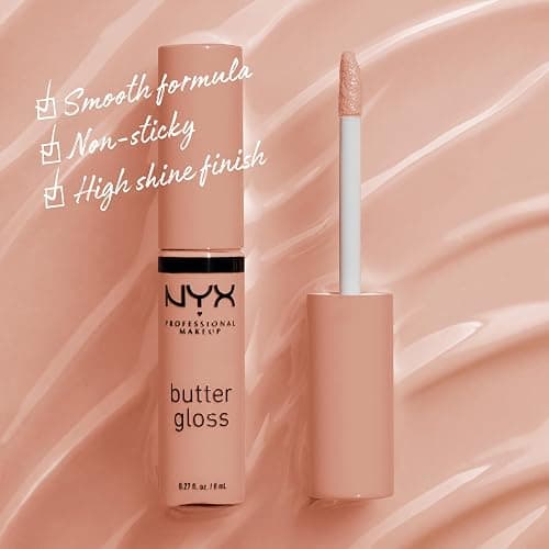 NYX PROFESSIONAL MAKEUP Butter Gloss, Non-Sticky Lip Gloss - Madeleine (Mid-Tone Nude) thumbnail 2