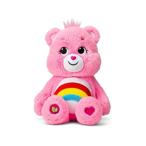 Care Bears 14" Cheer Bear Plushie - Medium Size - Pink Plushie for Ages 4+ – Perfect Stuffed Animal Holiday, Birthday Gift, Super Soft and Cuddly – Good For Girls and Boys, Employees, Collectors - Image 1