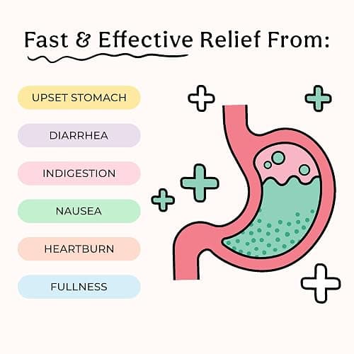 Wonderbelly Multi-Symptom Medicine, Anti-Diarrhea & Upset Stomach Relief with Bismuth Subsalicylate, Vanilla Bean, 48 Chewable Tablets thumbnail 2