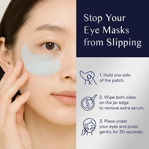Under Eye Patches for Puffiness and Bags: Eye Mask for Puffy Eyes and Dark Circles Treatment with Collagen Hyaluronic acid - Women Cooling Gel Pads for Brightening Hydrating Anti-Wrinkles 30 Pairs thumbnail 5