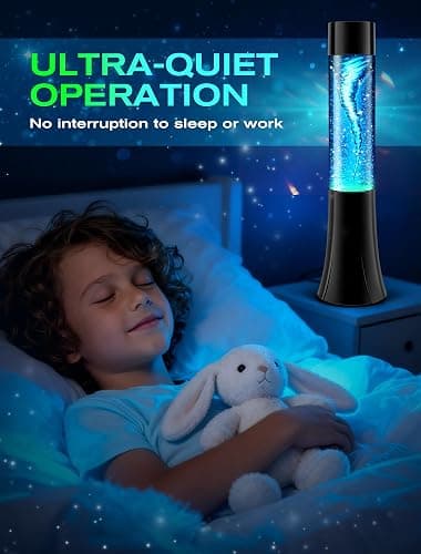 Glitter Tornado lamp for Kids,Beautiful Birthday Christmas Valentines Gifts for Him Kids Teen Boys,Fun Office Home Bedroom Room Decor Night Light,Novelty Liquid Motion Lamps Teenagers Adults Men thumbnail 4