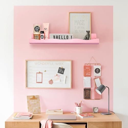 6 Pack Nail Polish Wall Mounted Shelf,15 Inch Nail Polish Floating Shelves for 66-90 Bottles Multi-Purpose,Ideal Gift, Great Display for Salons Retailers,Pink thumbnail 7